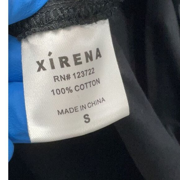 Xirena Sienna Dress Cotton Poplin Cross Back Fit and Flare Black Midi S - Picture 5 of 7